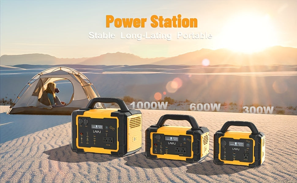 Centrale elettrica portatile con pannello solare, generatore solare da 293 Wh-1075 Wh con uscita USB-C PD da 60 W, uscita CA a onda sinusoidale pura da 110 V, torcia elettrica, batteria LiFePO4