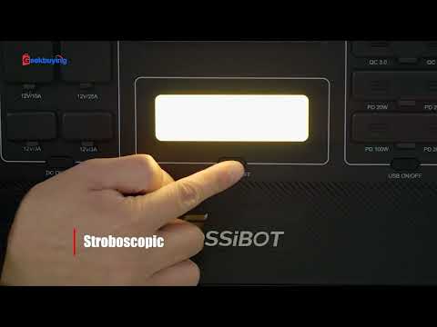 Stazione di alimentazione portatile FOSSiBOT F2400, batteria LiFePO4 da 2048 Wh, generatore solare da 2400 W, 3 prese AC per camper, auto,