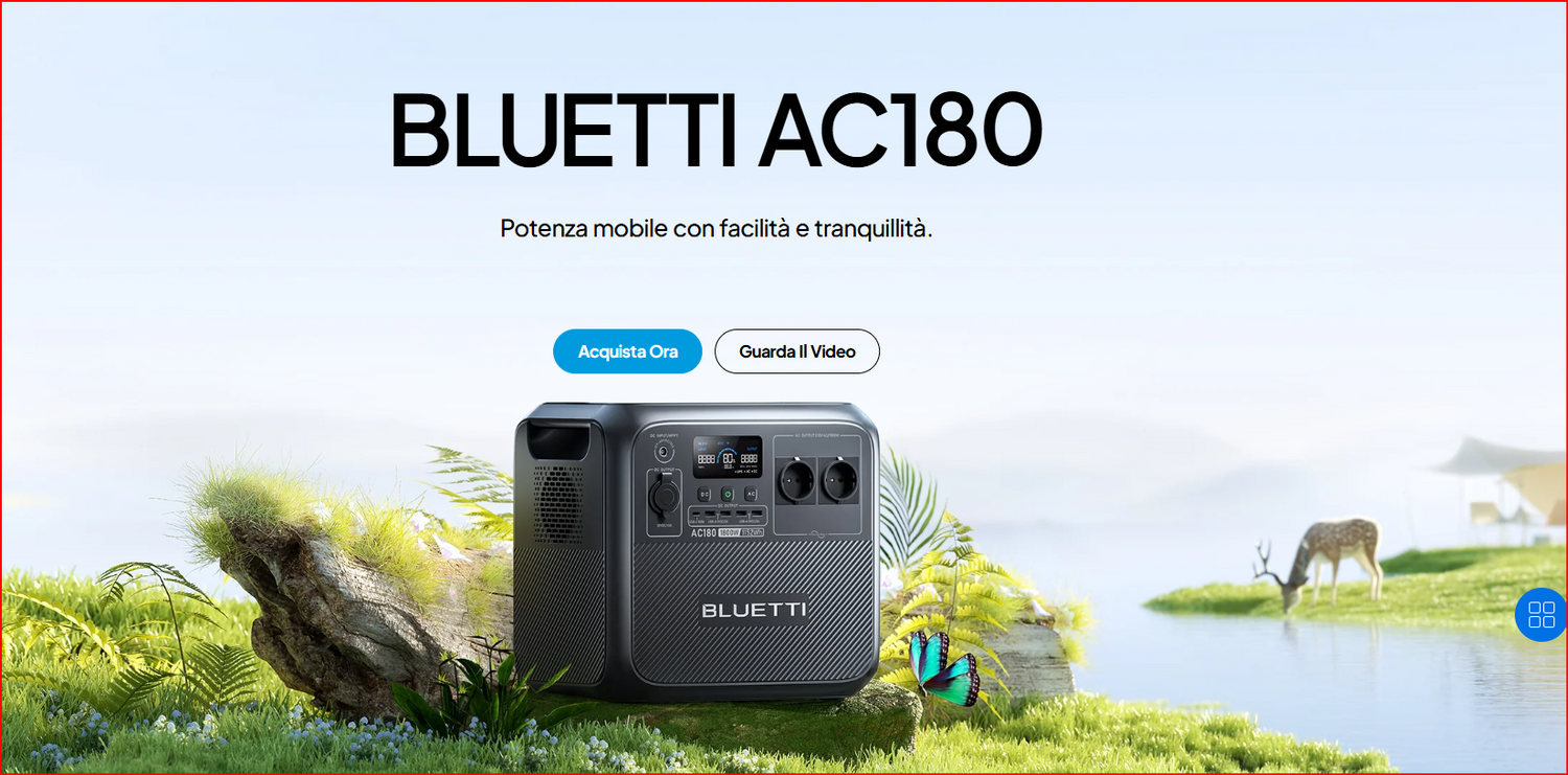 GENERATORE SOLARE PORTATILE BLUETTI GRANDE QUALITA'-1100 WATT