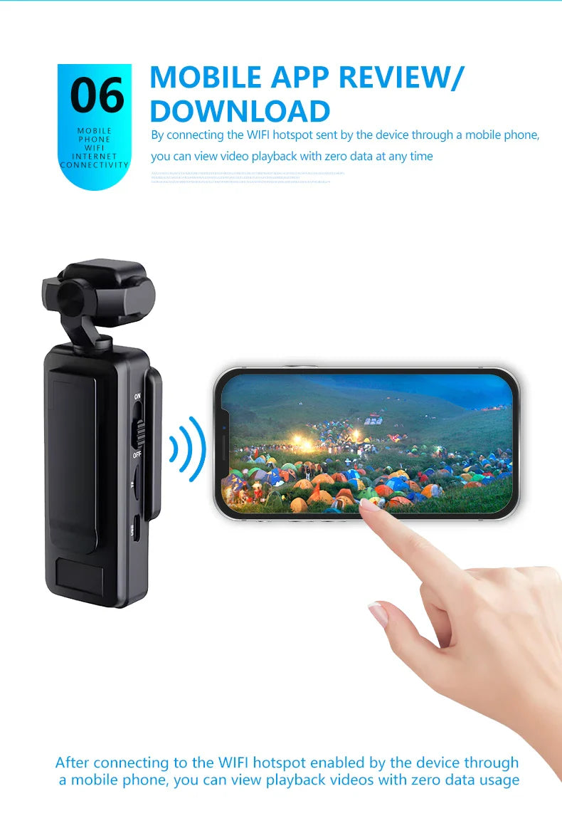 FHD 1080P Wifi Fotocamera Video digitale Outdoor Sports Camera Mini DV Portatile portatile per l'a