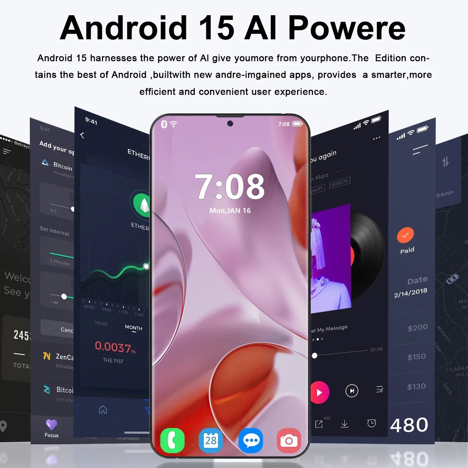 COLLEZIONE  Android 15 Global Version Smartphone 7.3 FHD 22G 2TB 8800mAh 5G Network Snapdragon 8 Gen4 Original Unlocked Phone