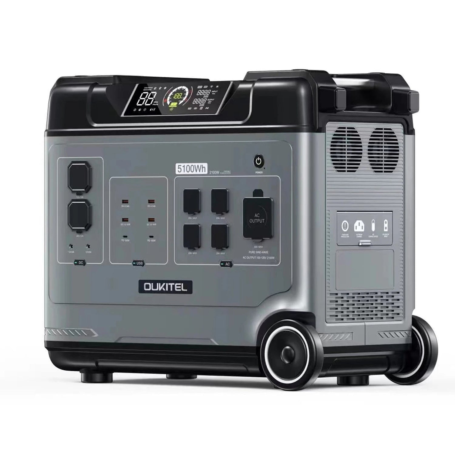 OUKITEL Batile 2048Wh a 16384Wh LP2000 Pro Centrale elettrica portiFePO4 batteria 3600W AC uscita 2000W controllo app
