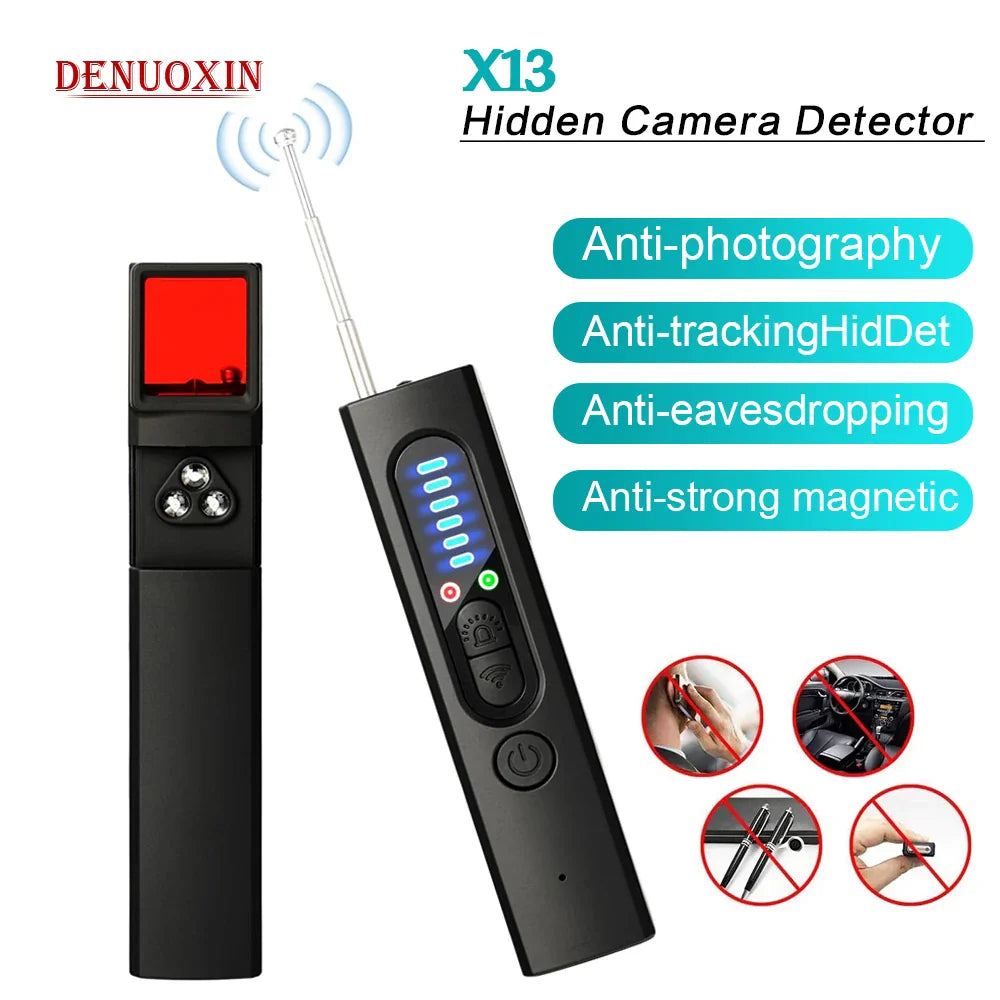 X13 Anti Spy Hidden Camera Rivelatore Anti-Spy GPS Tracker Dispositivo di ascolto Bug RF Wireless Signal Scanner per l'hotel Ufficio Viaggio