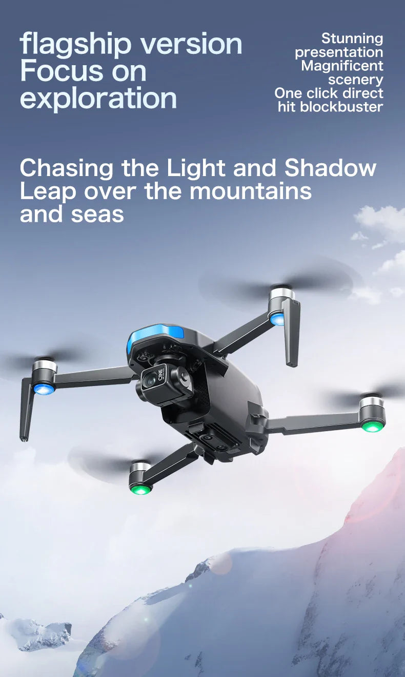 S-X1 Nuovo drone con schermo a 3 assi anti-shake Gimbal 4K Aerial Brushless Drones RC Quadcopter 5G GPS 8K HD Telecamere EIS Mini Dron