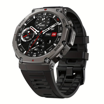 Ciberer Smart Watch Answer/Make Calls, GPS integrato, 3.63cm AMOLED Display, 5 ATM, Bussola, Altitudine, Pressione, 200+ Cloud Dials, Wireless, Ricarica USB, Lega e Silicone, Batteria al litio 500mAh, Altitude Tracker, Com