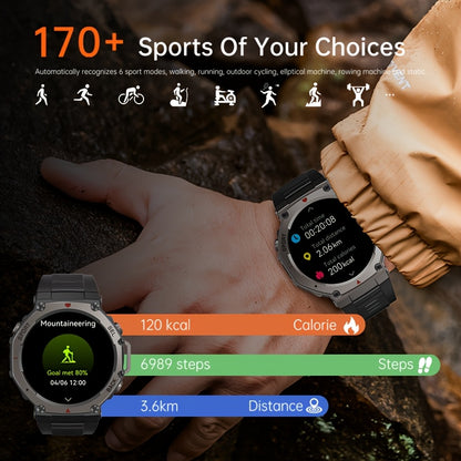 Ciberer Smart Watch Answer/Make Calls, GPS integrato, 3.63cm AMOLED Display, 5 ATM, Bussola, Altitudine, Pressione, 200+ Cloud Dials, Wireless, Ricarica USB, Lega e Silicone, Batteria al litio 500mAh, Altitude Tracker, Com