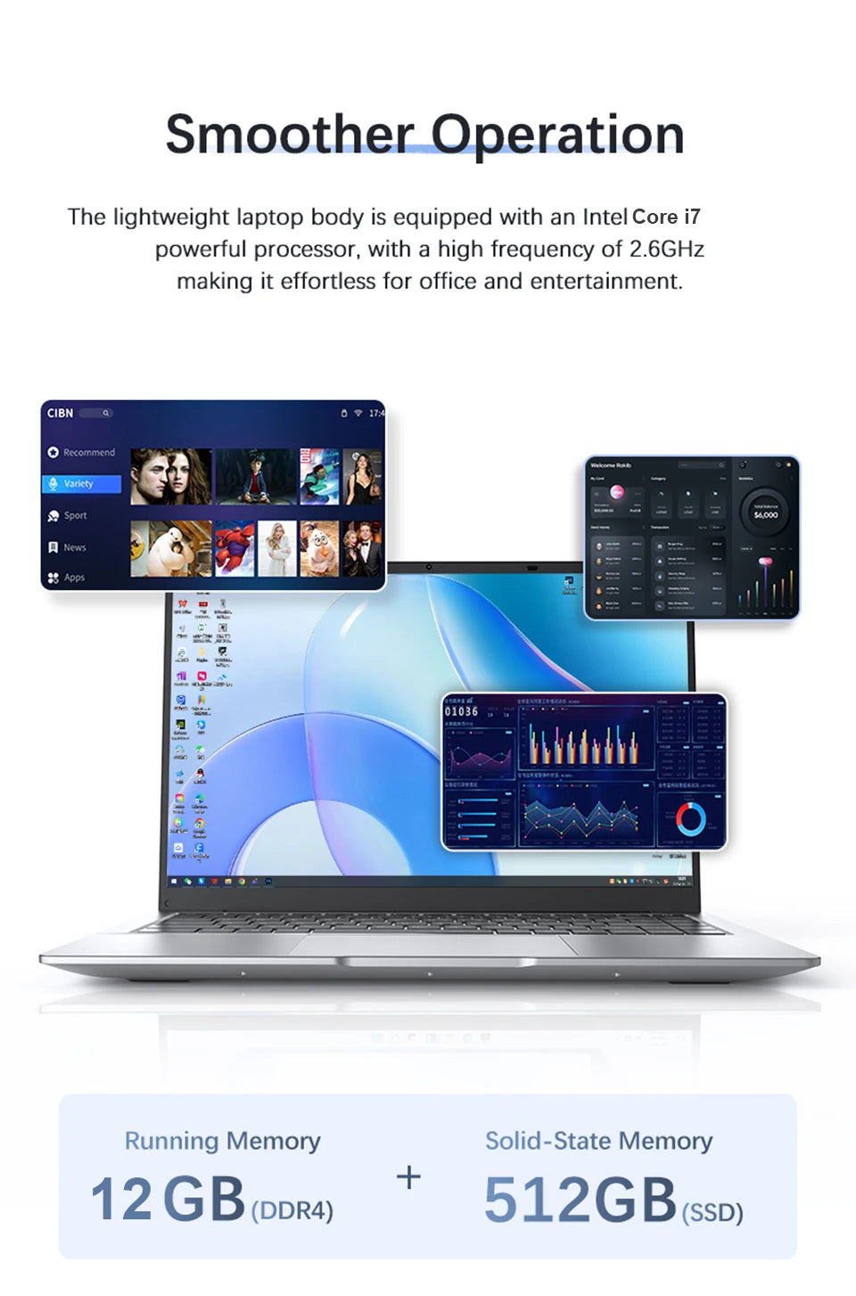 Ultra sottile Windows 11 Computer portatile 14.1" 12GB RAM 512GB 1TB SSD Intel N4000 Notebook Gamer 1920*1080 ufficio studio computer PC