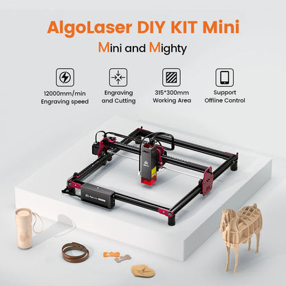 ALGO Laser Engraving Cutting Machine CNC Roller Rotary DIY Printer Graving Tool Powerful Woodworking Metal Wood Leather Acrylic