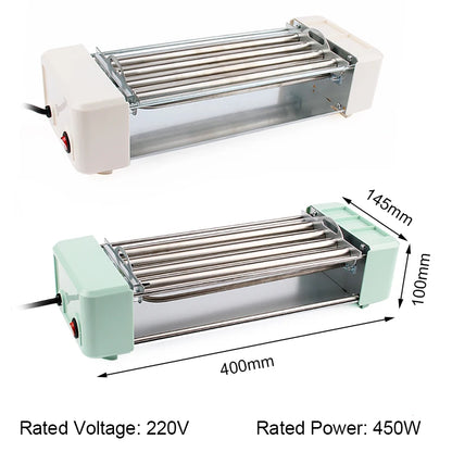 Macchina elettrica per salsicce multifunzione americana Hot Dog Kebab Roller Teppanyaki Barbecue Grill Steak DIY Hamburger Forno di cottura