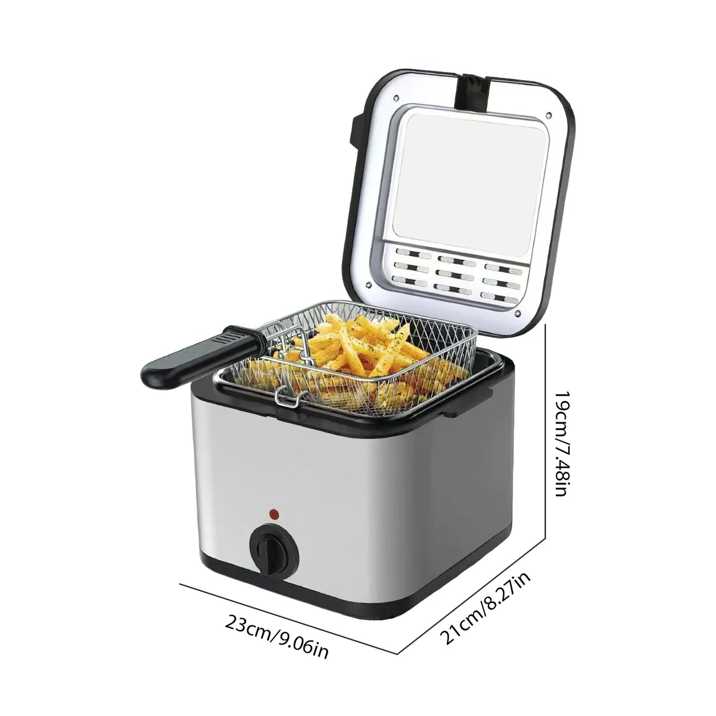 1000W 2.5L Electric Deep Fryer French fry Machine Oven Oil Hot Pot Fried Chicken Grill Adjustable Thermostat Kitchen Cooking