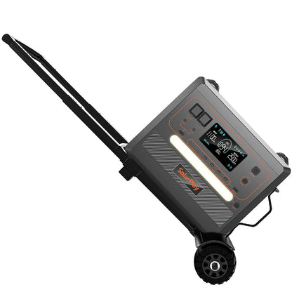 Q2402M 2500W Pure Sine Wave Power Station 12Output Ports Energy Storage Power Station Solar Charge 1.5h Full Charge With Trolley