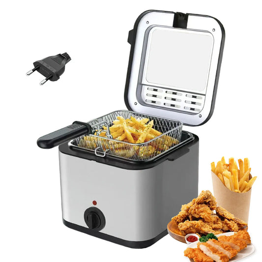 1000W 2.5L Electric Deep Fryer French fry Machine Oven Oil Hot Pot Fried Chicken Grill Adjustable Thermostat Kitchen Cooking