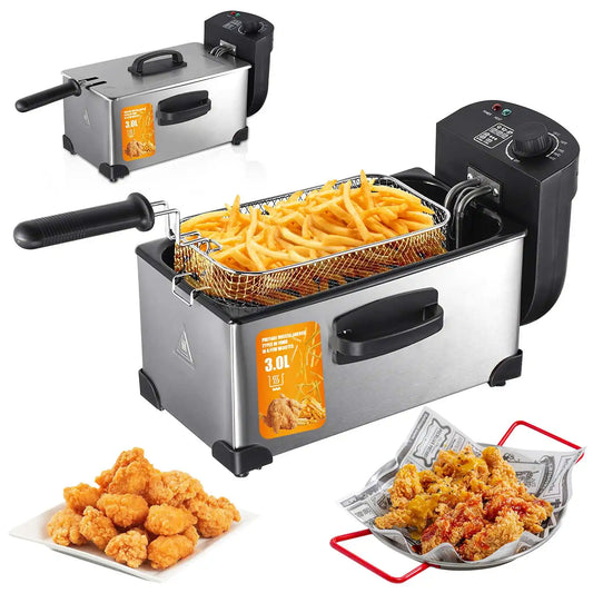 Oil Fryer House Electric Fryer Commercial Deep-fried double ticks French Fries Machine stand Fryer Constant Temperature