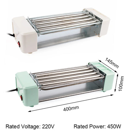 Macchina elettrica per salsicce multifunzione americana Hot Dog Kebab Roller Teppanyaki Barbecue Grill Steak DIY Hamburger Forno di cottura