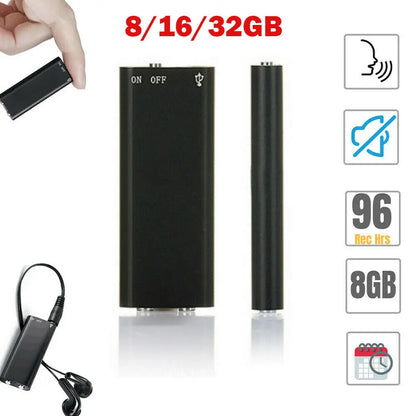 Ultra-sottile piccolo mini registratore vocale 4-32GB Digtal suono professionale attivato Dictaphone rumore ridurre registrare 8 GB lettore MP3