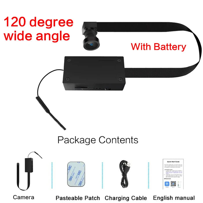 WiFi IP Mini Nanny Camera Modulo Motion P2P batteria Videocamera Videoregistratore Sicurezza domestica Micro camcorder telecomando Nascosto TF