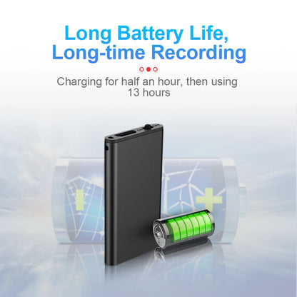Ultra-sottile piccolo mini registratore vocale 4-32GB Digtal suono professionale attivato Dictaphone rumore ridurre registrare 8 GB lettore MP3