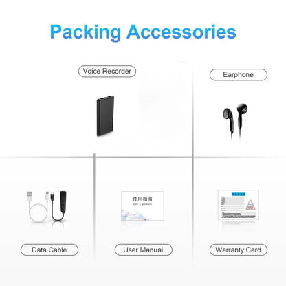 Ultra-sottile piccolo mini registratore vocale 4-32GB Digtal suono professionale attivato Dictaphone rumore ridurre registrare 8 GB lettore MP3