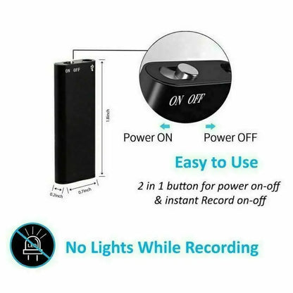 Ultra-sottile piccolo mini registratore vocale 4-32GB Digtal suono professionale attivato Dictaphone rumore ridurre registrare 8 GB lettore MP3