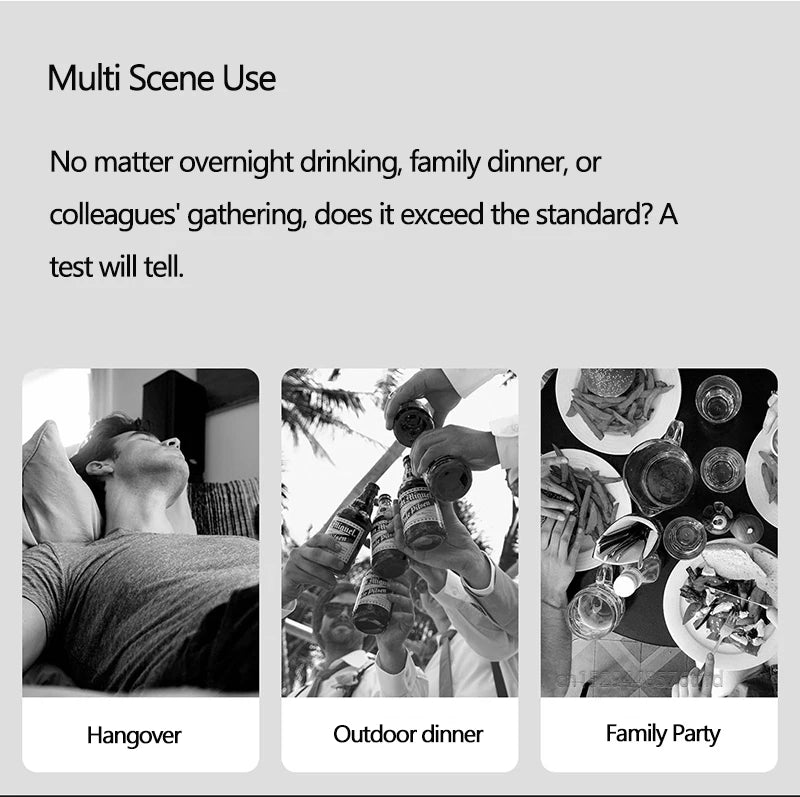 Scelta Hydsto Digital alcol tester alcool rilevatore USB ricaricabile etilometro altamente sensibile sensore che soffia tester