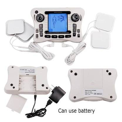 Electronic Pulse Massager Tens Ems Macchina per il massaggio del muscolo elettrico del nervo stimolatore Agopuntura Fat Burner Sollievo dal dolore