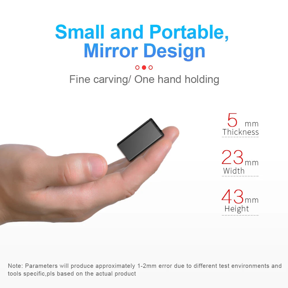 Ultra-sottile piccolo mini registratore vocale 4-32GB Digtal suono professionale attivato Dictaphone rumore ridurre registrare 8 GB lettore MP3