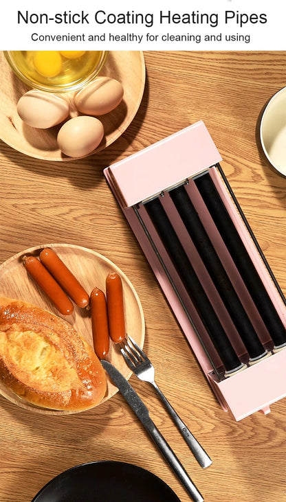 Macchina elettrica per salsicce multifunzione americana Hot Dog Kebab Roller Teppanyaki Barbecue Grill Steak DIY Hamburger Forno di cottura