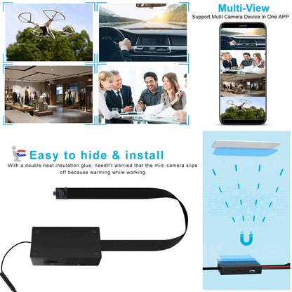WiFi IP Mini Nanny Camera Modulo Motion P2P batteria Videocamera Videoregistratore Sicurezza domestica Micro camcorder telecomando Nascosto TF