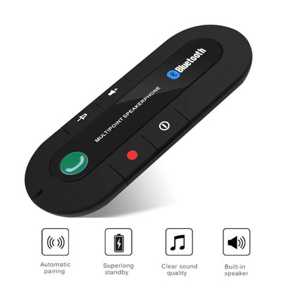 Kit Bluetooth wireless per auto, vivavoce, visiera parasole, altoparlante per telefono, ricevitore audio Bluetooth automatico, accessori