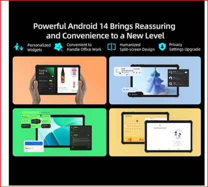 Tablet robusto BMAX I10 S Pro, touchscreen IPS da 10,1 pollici 1920*1200, UNISOC T616 8 core Max 2,0 GHz, 14 GB di RAM (6 GB + 8 GB di espansione) 128 GB di ROM,