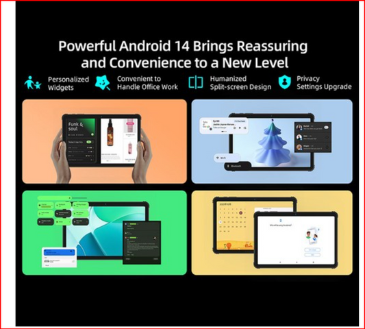Tablet robusto BMAX I10 S Pro, touchscreen IPS da 10,1 pollici 1920*1200, UNISOC T616 8 core Max 2,0 GHz, 14 GB di RAM (6 GB + 8 GB di espansione) 128 GB di ROM,