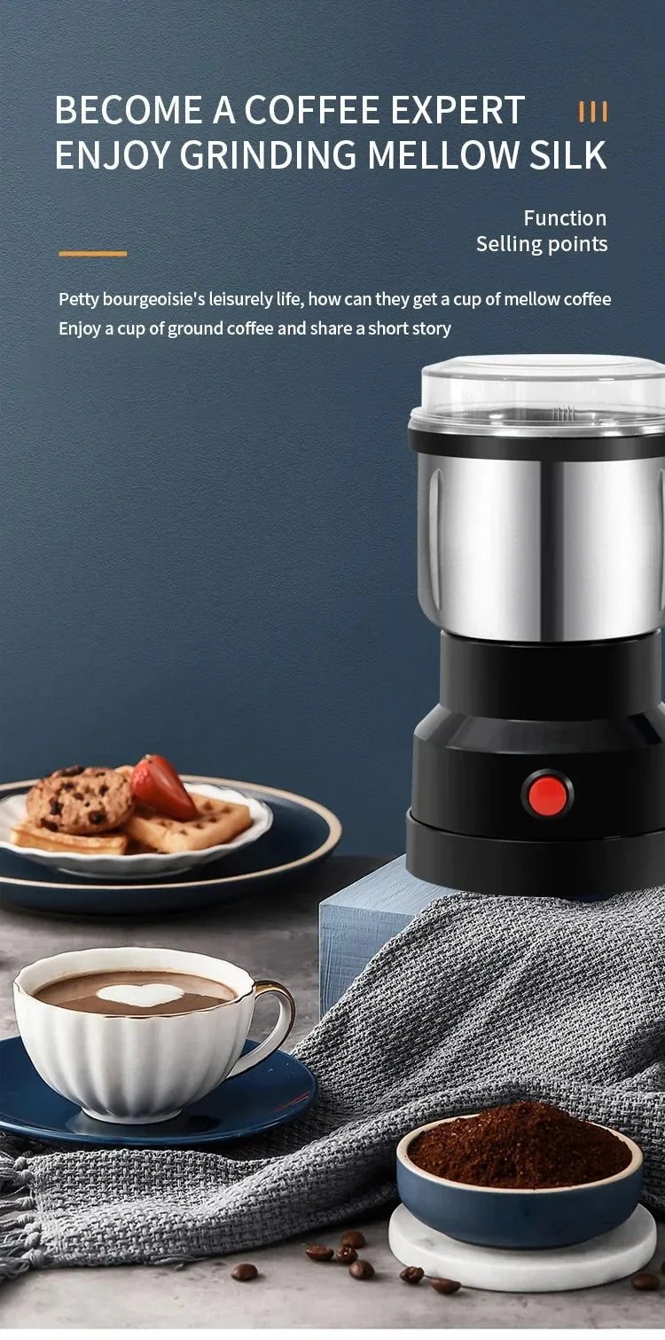 Houselin smerigliatrice elettrica del chicco di caffè, 300W potente smerigliatrice delle spezie, smerigliatrice della famiglia per le erbe, noci, grani