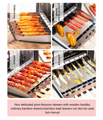 Barbecue Grill domestico automatico rotante spiedini macchina senza fumo Rotary grill elettrico 220V/ 1200W barbecue grill