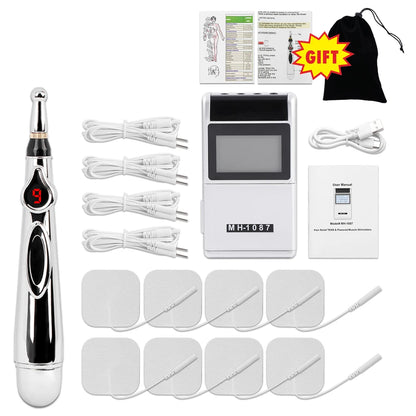 15 Modi EMS Stimolatore muscolare elettrico 20 livelli TENS Fisioterapia Pulse Massager per tutto il corpo Macchina Sollievo dal dolore + Meridian Pen