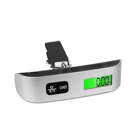 BILANCIA Scala portatile Display LCD digitale 110lb/ 50kg bagaglio elettronico appeso valigia viaggio pesi bagagli strumenti di equilibrio di peso