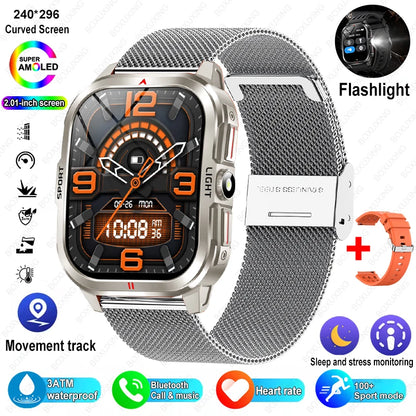 Nuovo per Xiaomi Military Smart Watch Men 3ATM impermeabile all'aperto Sport Fitness Tracker Monitor di salute Bluetooth Chiamata Smart Watch