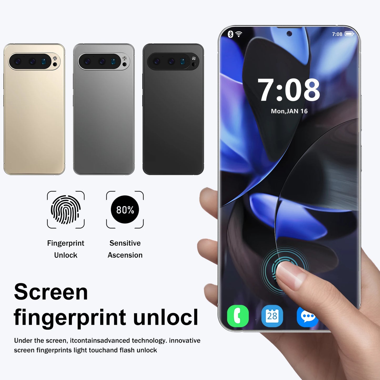 Versione globale Originale Pixel 9 Pro XL Smartphone 7.3 FHD 22G 2TB 8800mAh 78 + 108MP 4/ 5G Telefono di rete Android sbloccato