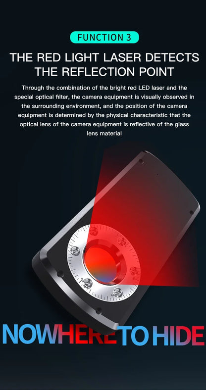 Hidden Camera Detector Anti Spy Gadget Professional Hunter Wireless Signal Car GPS Infrared Search Wiretapping Bug Mini Devices
