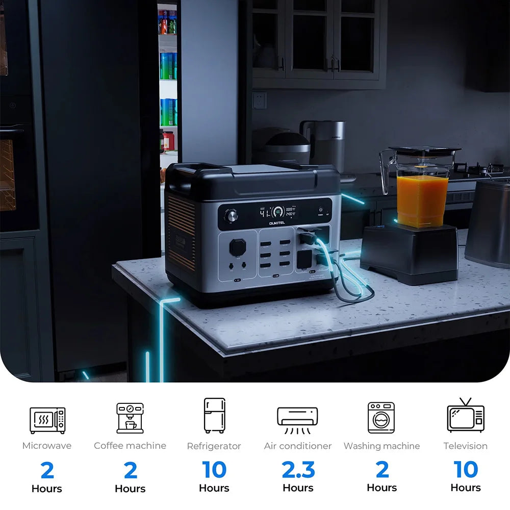 OUKITEL Batile 2048Wh a 16384Wh LP2000 Pro Centrale elettrica portiFePO4 batteria 3600W AC uscita 2000W controllo app