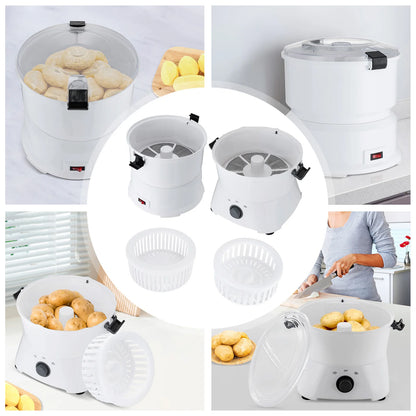 Potato Peeler Electric, Large Capacity Peeler with Stainless Steel Blades for Kitchens Restaurant Fast Food Shops