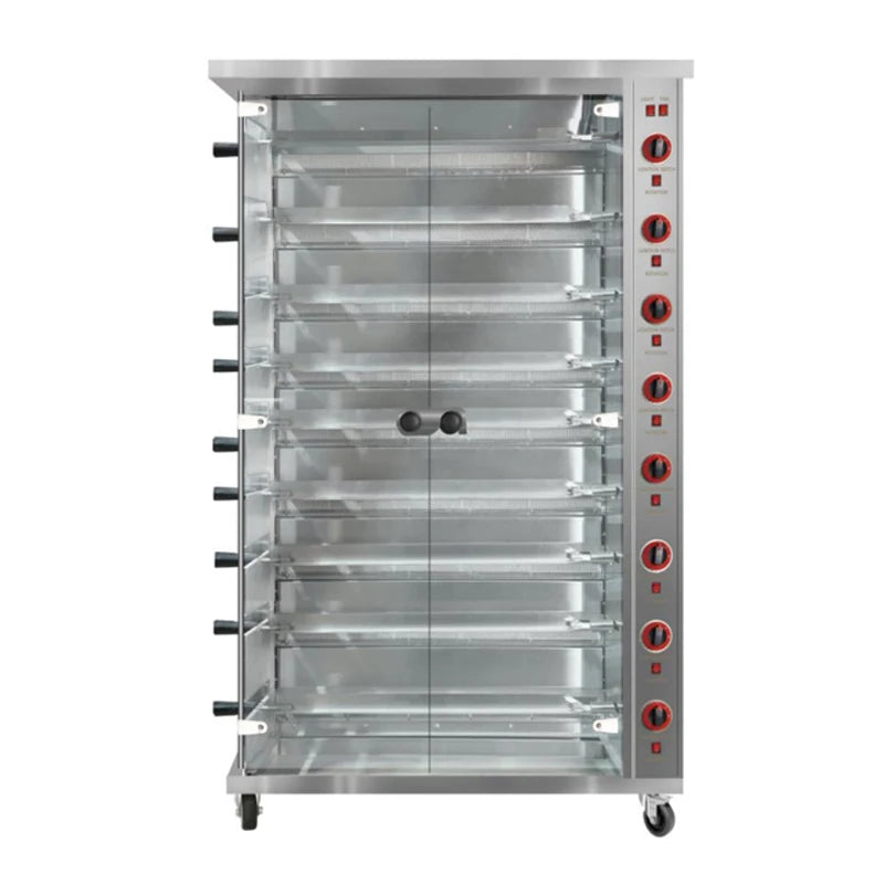 Commercial Chicken Rotisserie Oven - Stainless Steel Gas/Electric Roaster for Restaurants, 15 Chickens Capacity (Hot Sale)