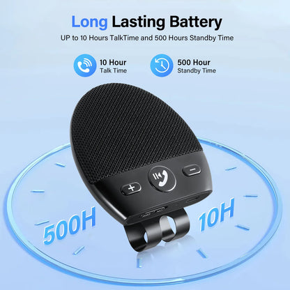 Kit vivavoce per auto BT 5.0 per veicoli wireless, vivavoce per auto Bluetooth, accensione automatica, connessione, supporto per due telefoni cellulari