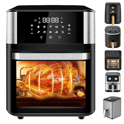 4/5/6/7/10/ 12L Friggitrici ad aria elettrica senza olio Cucina domestica automatica 360° Forno a convezione Friggitrice senza olio