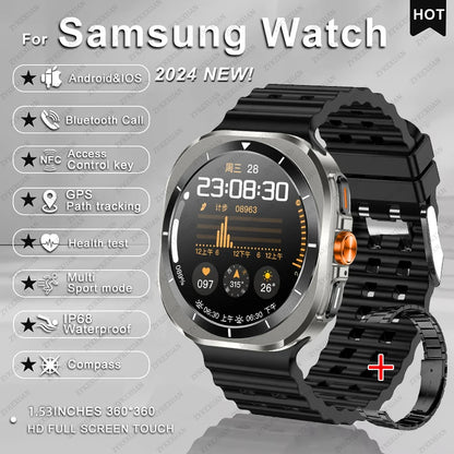 Novità 2025 per Samsung Galaxy Watch 7 Ultra GPS NFC Smart Watch da uomo 1,43" AMOLED con display sempre IP68 BT Call Sports Smartwatch