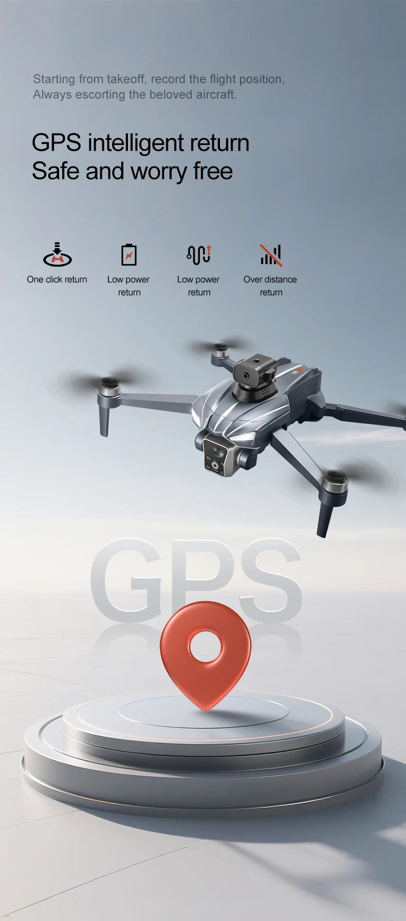 K18 Max 4,5 pollici grande schermo Drone 360° Laser per evitare ostacoli Posizionamento GPS Flusso ottico Dispositivo di lancio aereo RC Drone Giocattolo