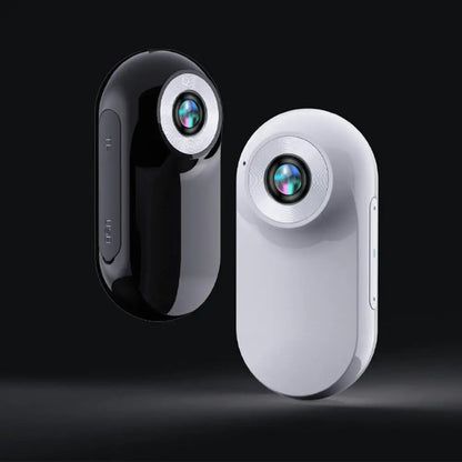Telecamera a collare per animali domestici, per telecamere e monitor per animali domestici, rotazione di 360 gradi, mini telecamera tascabile portatile da esterno grandangolare da 120 gradi