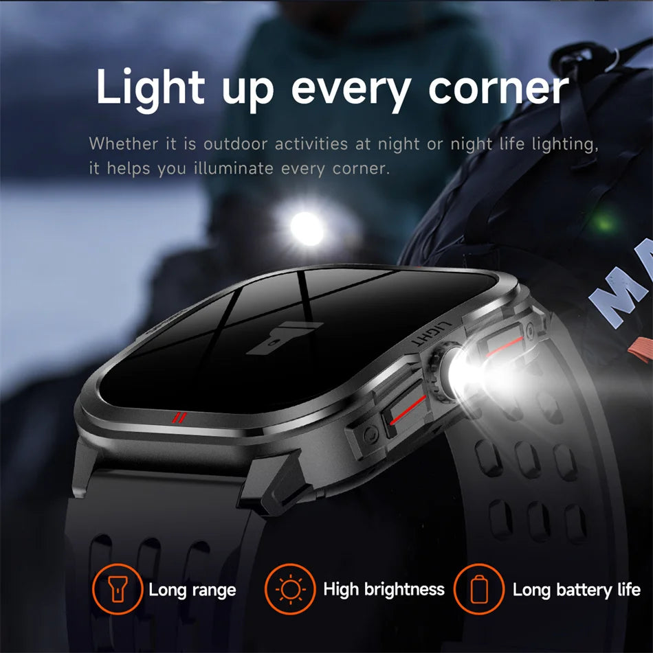 Nuovo per Xiaomi Military Smart Watch Men 3ATM impermeabile all'aperto Sport Fitness Tracker Monitor di salute Bluetooth Chiamata Smart Watch