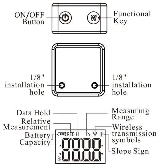 SHAHE Piccolo livello digitale ricaricabile Protrattore Inclinometro Digital Angle Finder Strumenti di misurazione dell'angolo