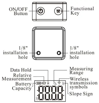 SHAHE Piccolo livello digitale ricaricabile Protrattore Inclinometro Digital Angle Finder Strumenti di misurazione dell'angolo
