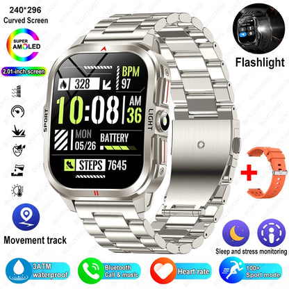 Nuovo per Xiaomi Military Smart Watch Men 3ATM impermeabile all'aperto Sport Fitness Tracker Monitor di salute Bluetooth Chiamata Smart Watch